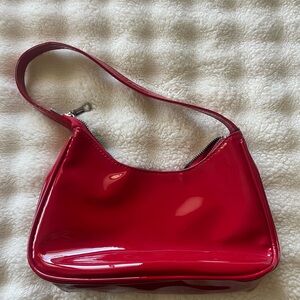 Red Patent Leather Shoulder Bag